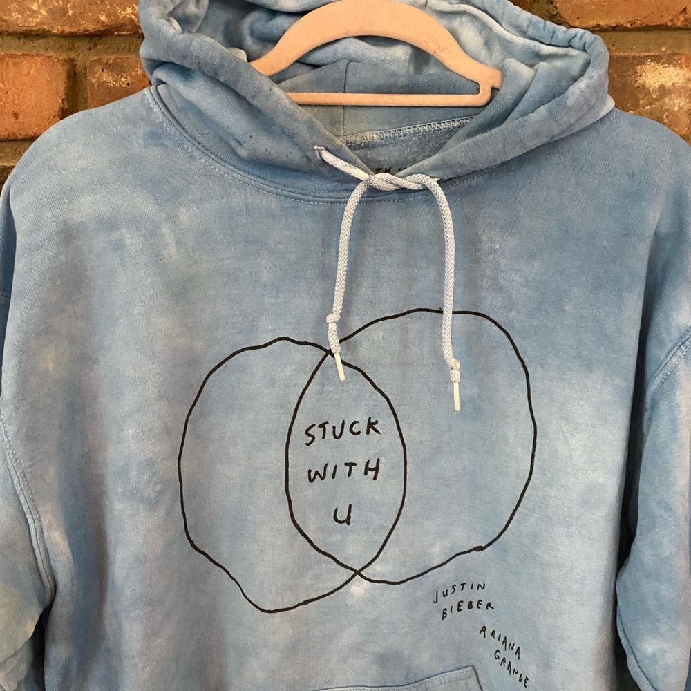Justin & Ariana Stuck With U Hoodie - Size Medium - Picture 2 of 5